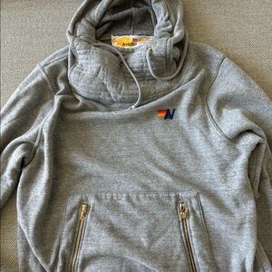 Aviator nation grey ninja hoodie, size medium